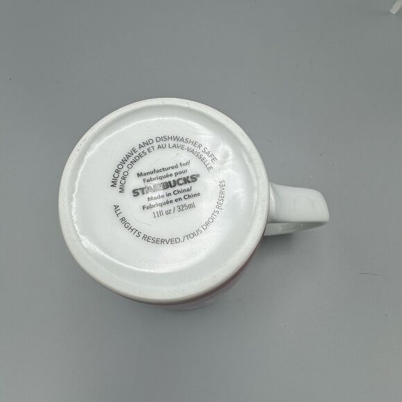 Starbucks Holiday Christmas Coffee Tee Mug Cup 14 oz Red Town Village 2013 Brown - Picture 7 of 8